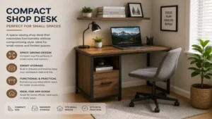 shop desk small space setup for compact home office