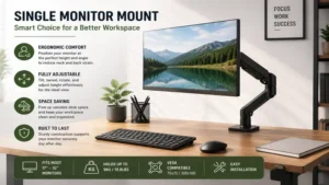 Single arm from the best monitor mounts for a clean and ergonomic workstation