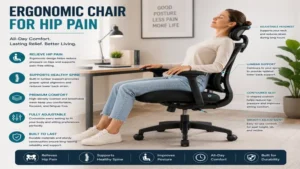 ergonomic chair for hip pain designed to enhance sitting comfort and reduce daily discomfort
