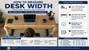How to measure desk width accurately before buying a desk